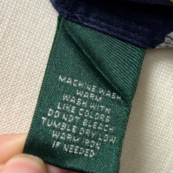 LADIES LAUREN RALPH LAUREN NAVY BLUE NAUTICAL BLOUSE - Picture 8 of 10